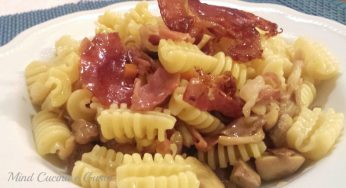 Radiatori con funghi e speck