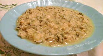 Risotto con pere e misticanza