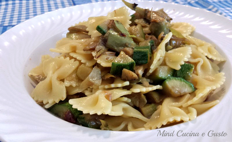 Farfalle carciofi e zucchine