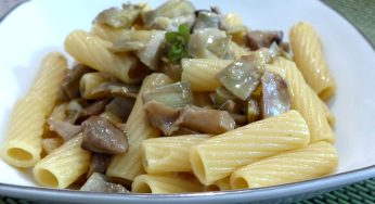 Tortiglioni funghi e carciofi