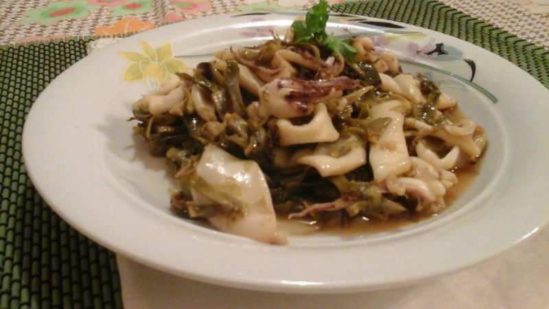 Calamari e carciofi