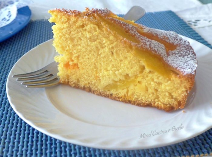 Torta di pesche e albicocche soffice