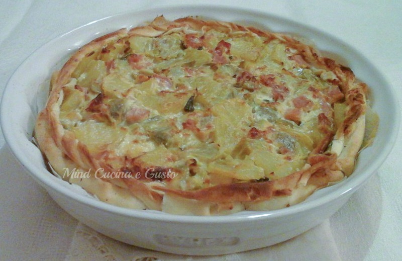 Quiche di patate e carciofi