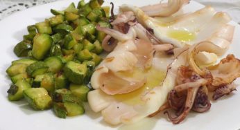 Calamari grigliati con zucchine