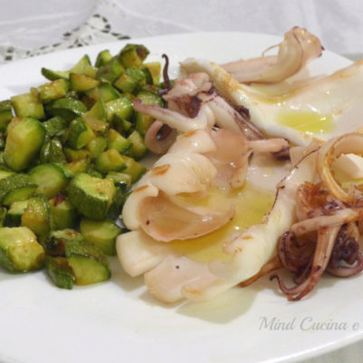 calamari grigliati con zucchine