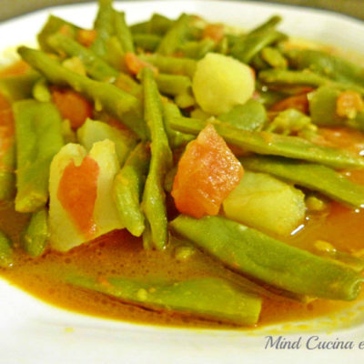 Fagiolini corallo pomodoro e patate