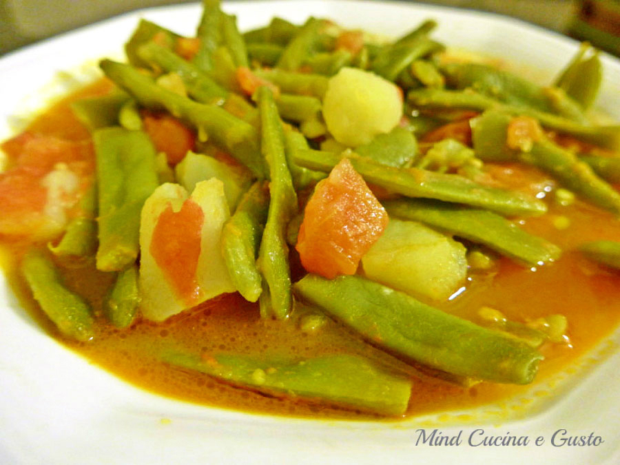 Fagiolini corallo pomodoro e patate