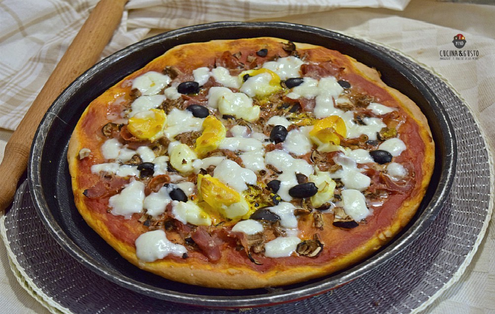 Pizza capricciosa fatta in casa