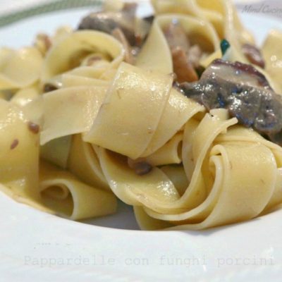 Pappardelle con funghi porcini