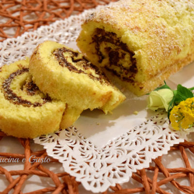 Rotolo dolce alla crema di nocciole