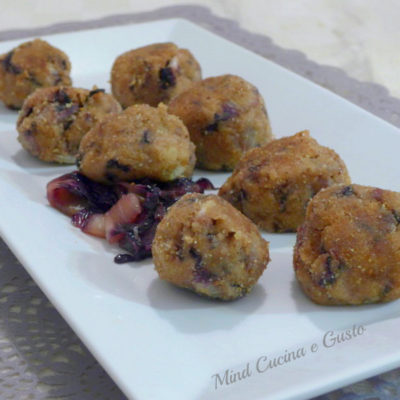 Polpette con radicchio e tonno