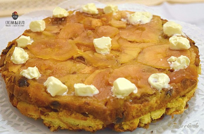 Tarte tatin di panettone e mele