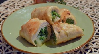 Involtini di pollo con fagiolini e provola aromatizzati al timo