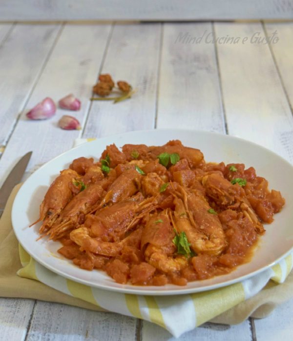 Gamberoni al pomodoro in padella