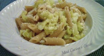 Penne con verza e gorgonzola