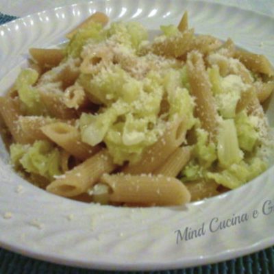 Penne con verza e gorgonzola