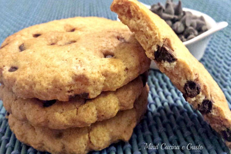 Cookies vegan con gocce di cioccolato