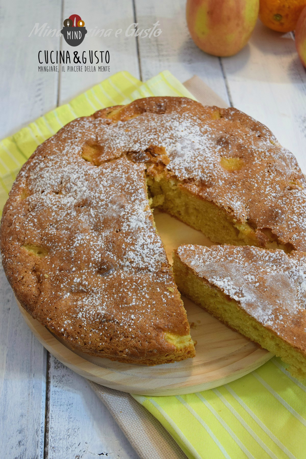 Torta alle mele e arancia light