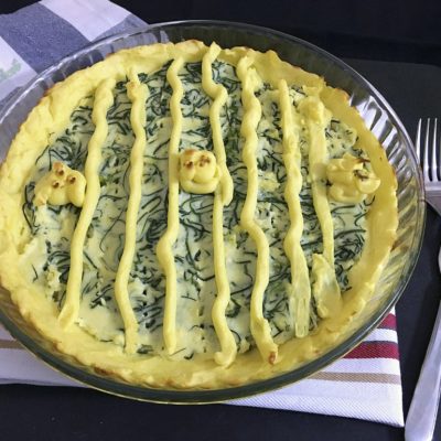 Torta di patate e agretti senza pasta sfoglia