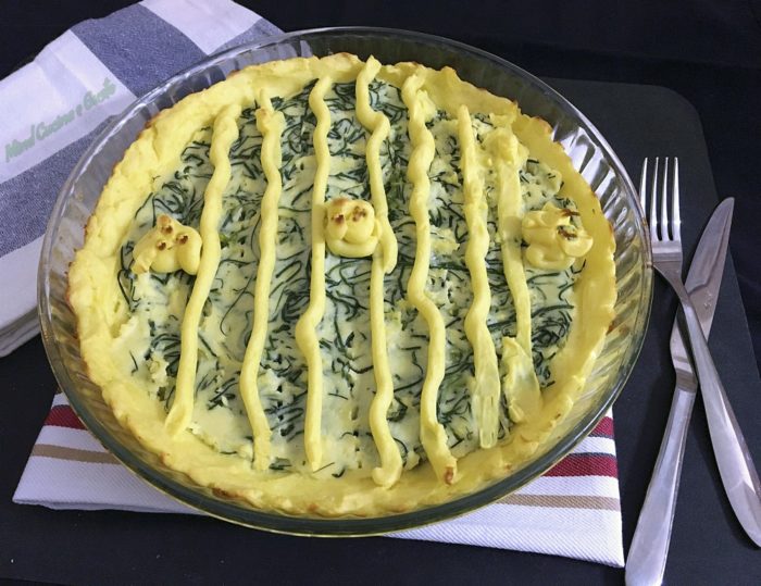 Torta di patate e agretti senza pasta sfoglia