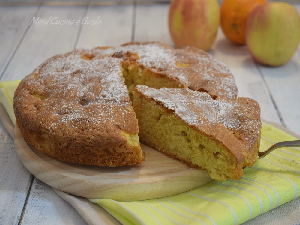 Torta alle mele e arancia light senza burro