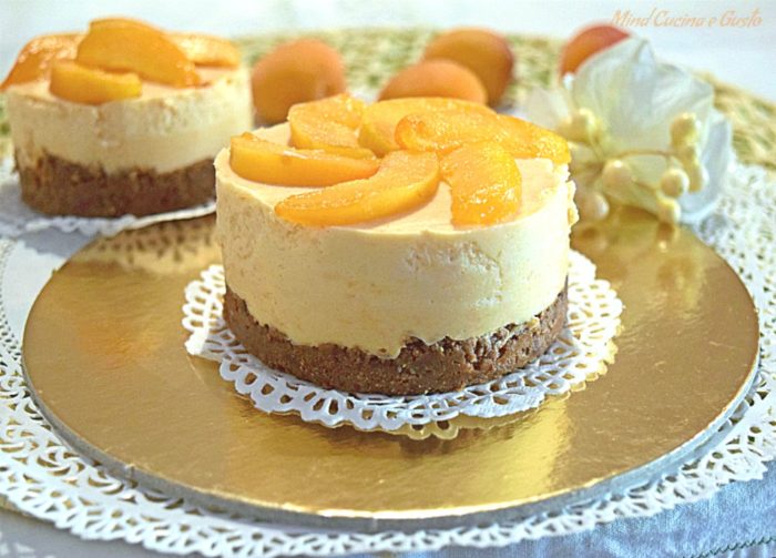 Cheesecake monodose alle albicocche