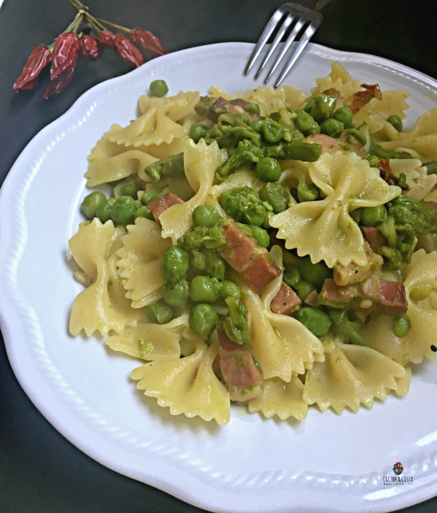 Farfalle primavera piccanti