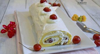 Rotolo con panna e ciliegie