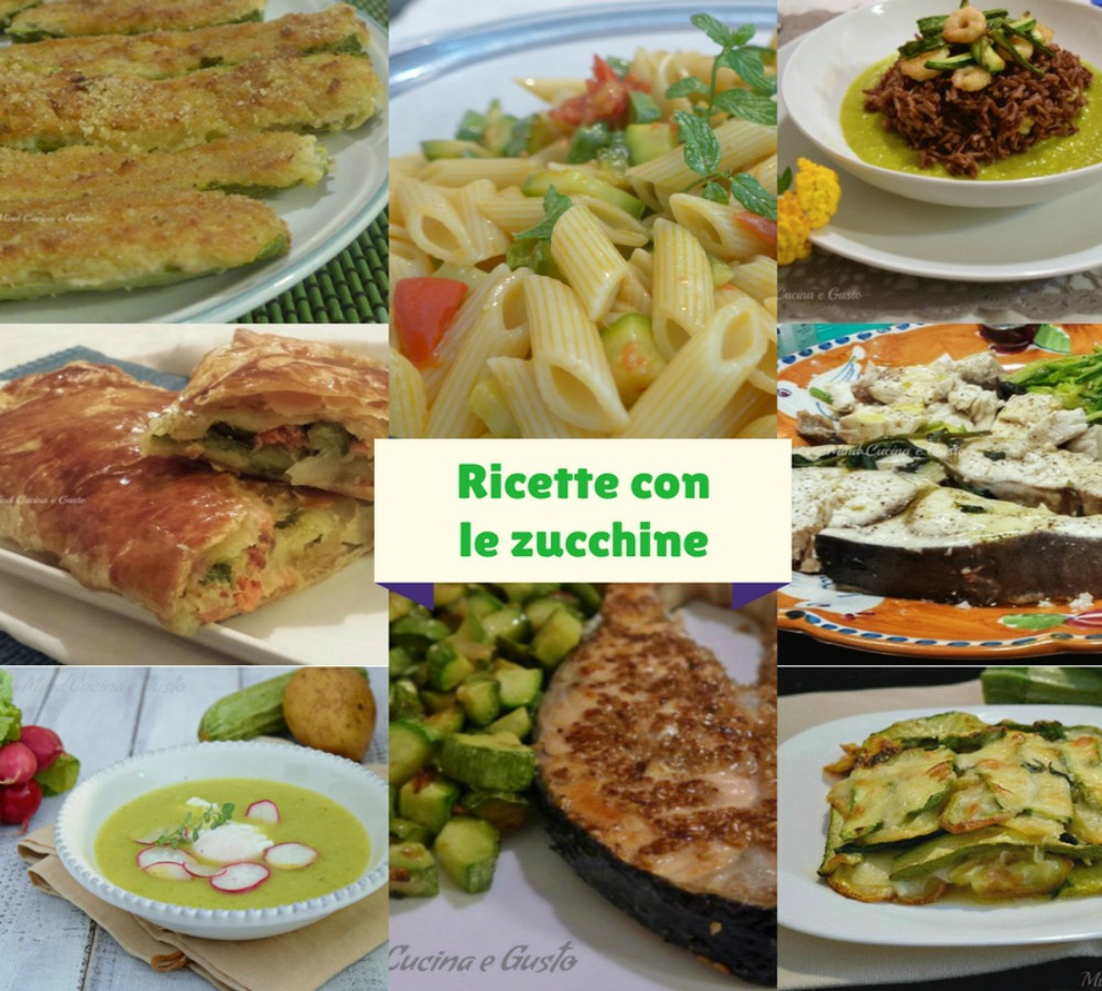 Raccolta di ricette con le zucchine