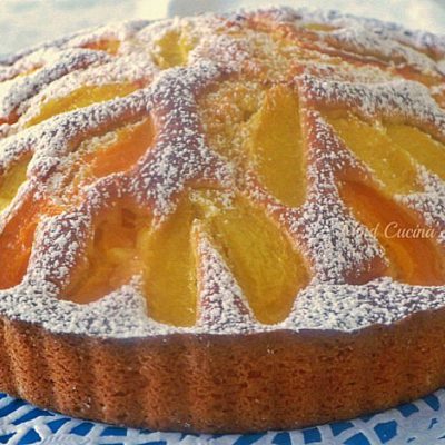 Torta alle pesche e albicocche soffice