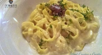 Tagliatelle cremose con formaggio di malga e tartufo