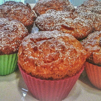 Muffin Rose del deserto con cornflakes e cioccolato senza burro