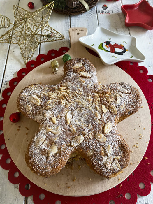 Torta a stella di Natale mandorlata – ricetta facile