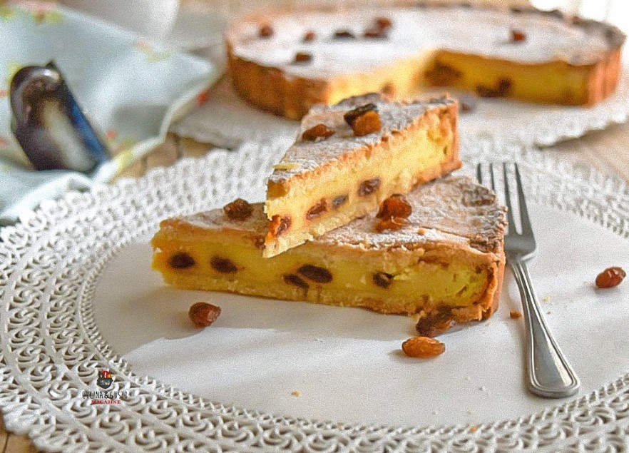 Crostata di ricotta e uvetta