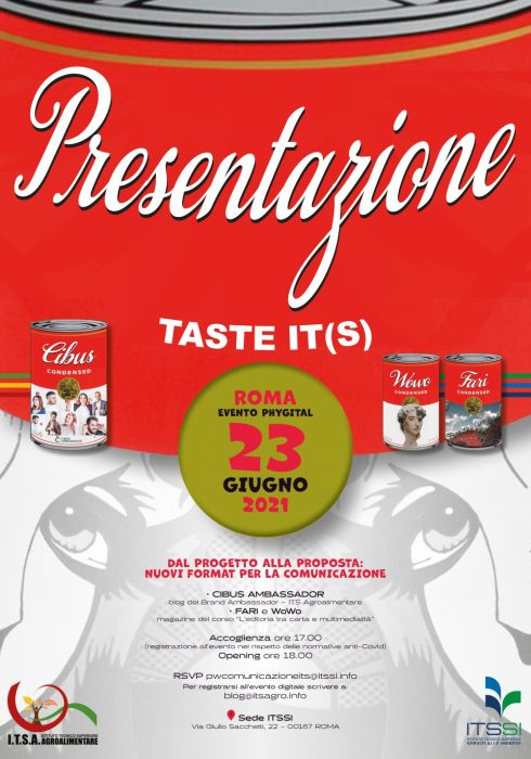 TASTE IT(S), lancio del blog Cibus Ambassador