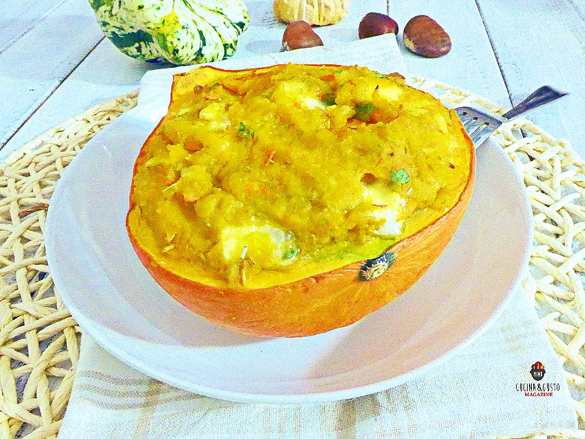 Zucca Hokkaido al forno ripiena – ricetta facile